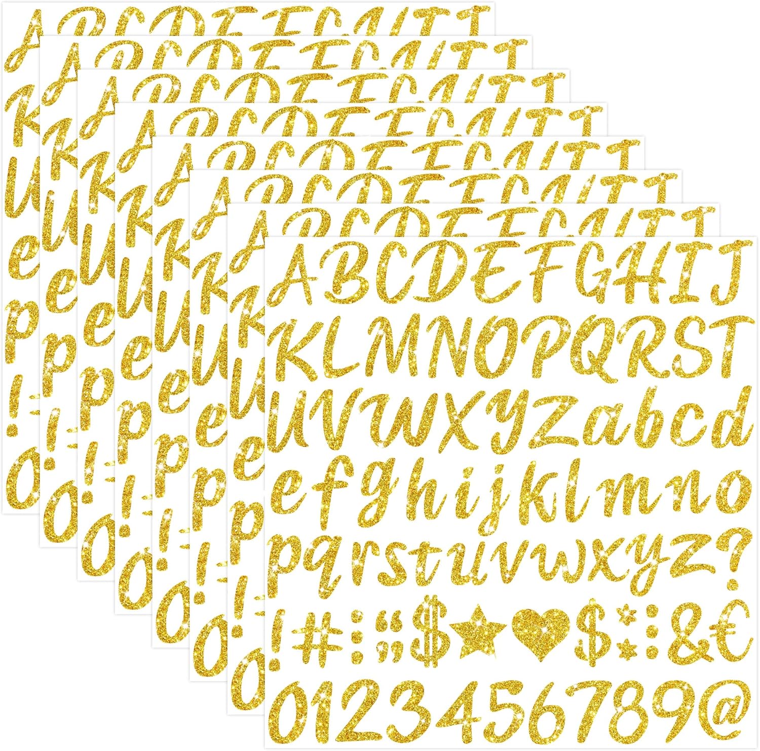 664 Pcs/8Sheets Gold Glitter A - đánh giá và giá Glitter Vinyl Roll