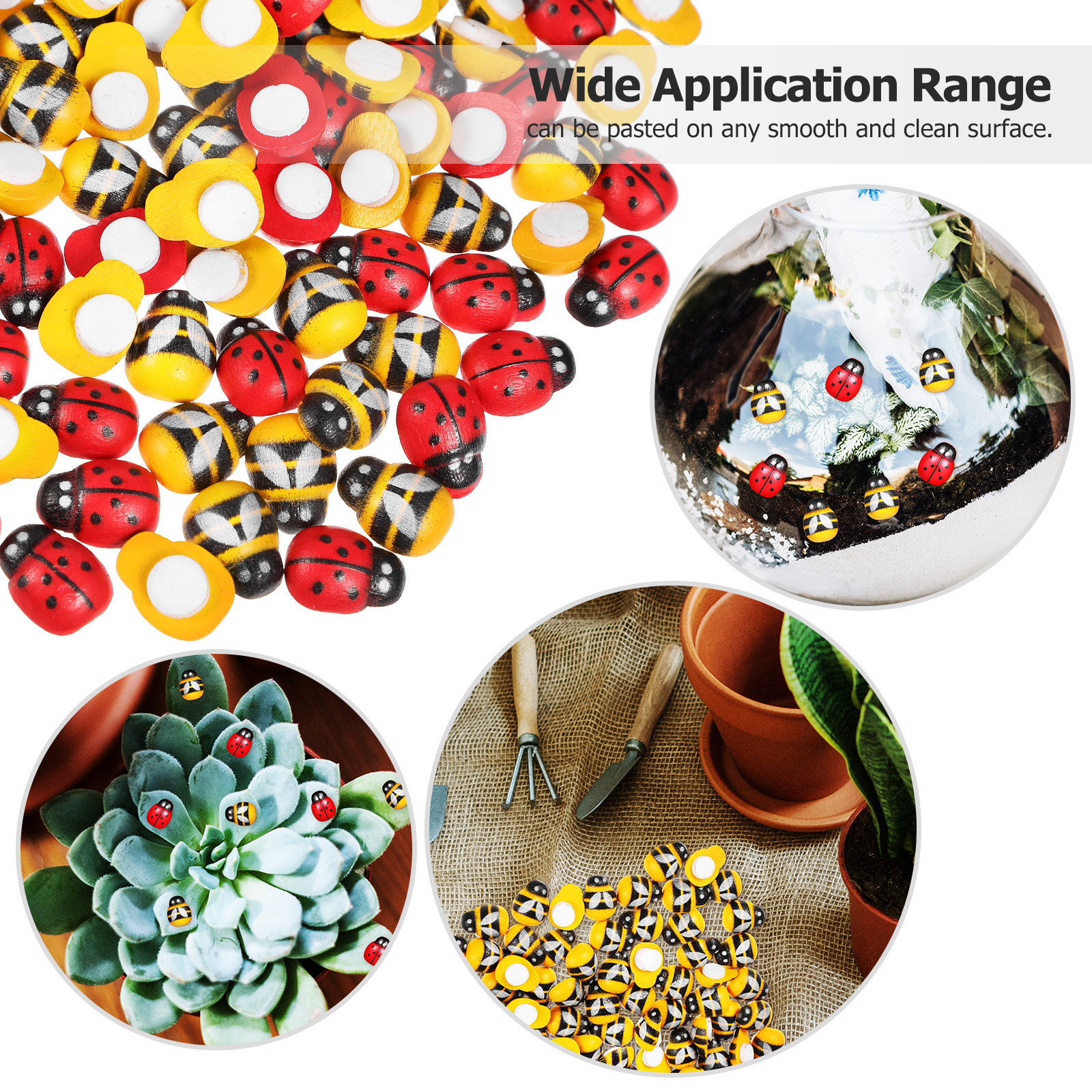 400Pcs Wooden Bee Ladybug Stic - đánh giá và giá Embellishment Crafts