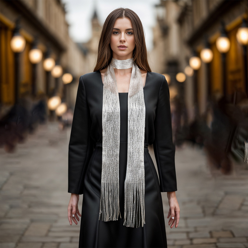 New Fashion Gold Silver Shiny  - đánh giá và giá Tassel Fringe Trim
