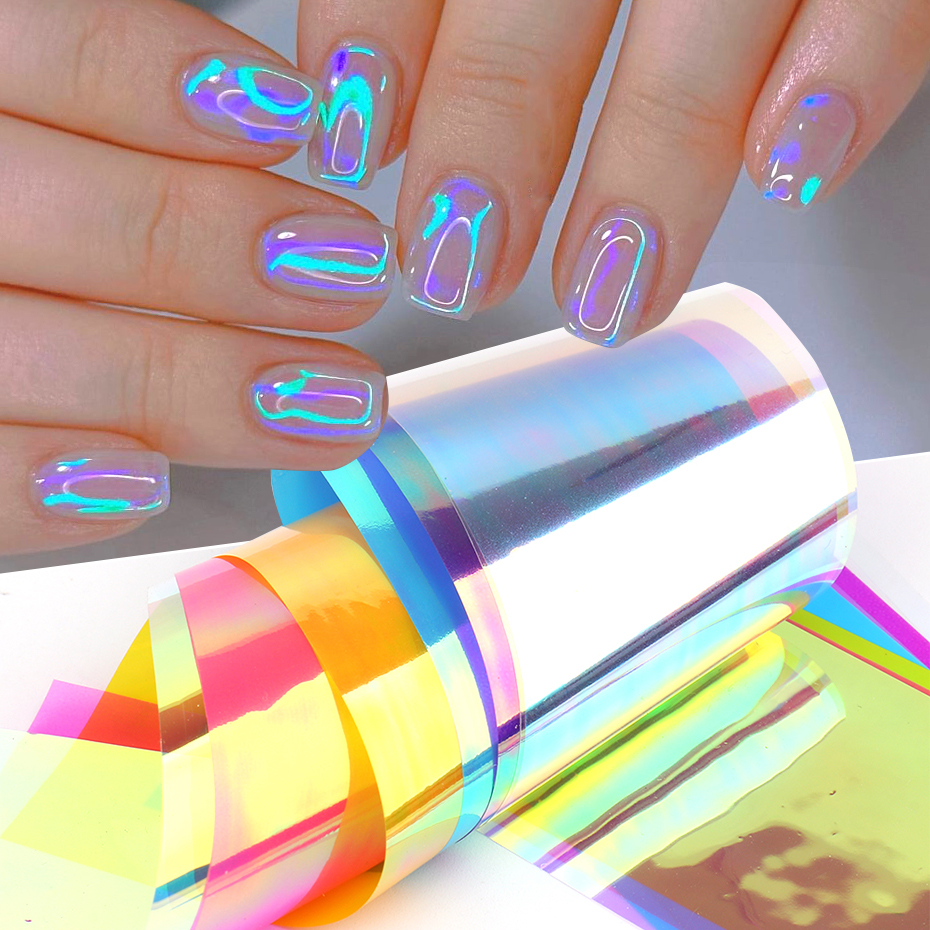 8pcs Holographic Aurora Film N - đánh giá và giá Glitter Vinyl Roll