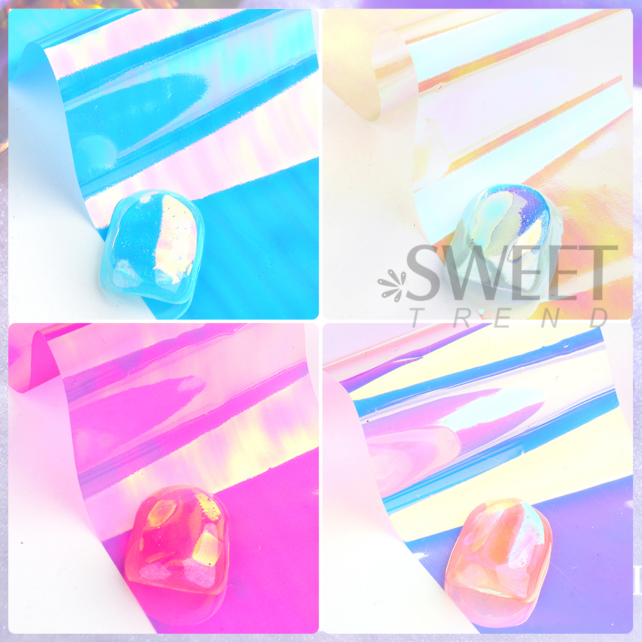 8pcs Holographic Aurora Film N - đánh giá và giá Glitter Vinyl Roll