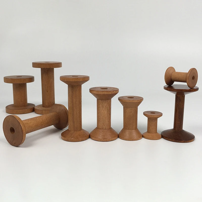 Vintage Wooden Spools DIY Reel - đánh giá và giá Organza Ribbon Spool