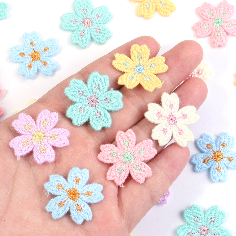 20pcs/lot Colorful 2.4cm Embro - đánh giá và giá Applique Patch Flower